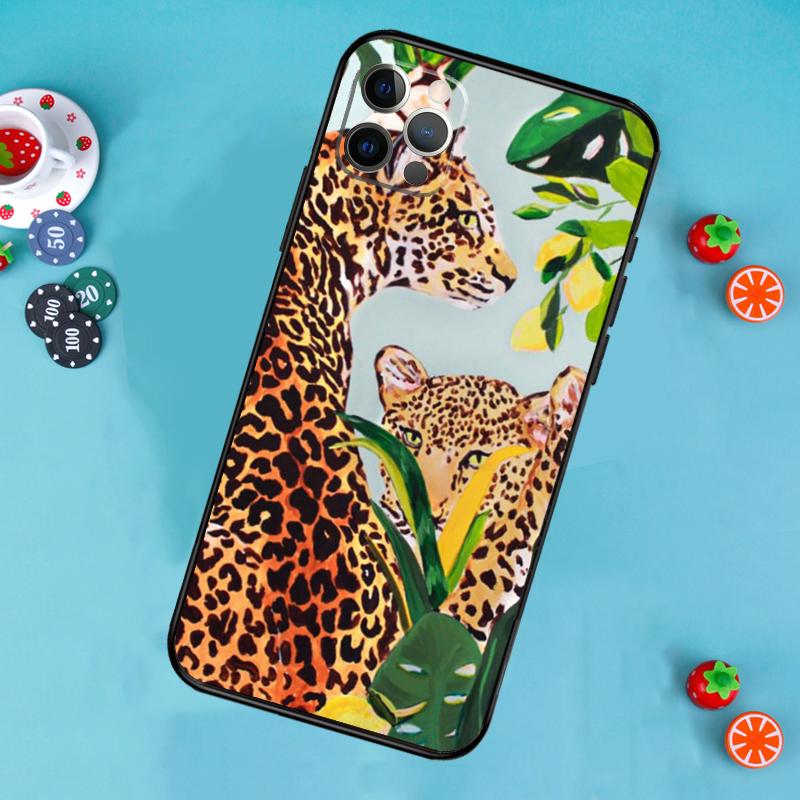 

Classic Leopard Tiger Phone Case For iPhone 17 Air 16 15 14 13 12 11 Pro Max 12 13 mini 15 16 Plus 16e Cover Funda iPhone 11