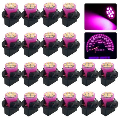 GLOFE T10 194 168 Pink Purple LED Dashboard Instrument Light Bulb with T10 Twist