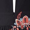 Plus Size Fashion Women Butterfly Printed V-Neck Short Sleeve Casual Long Dress