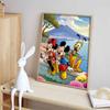 Disney Diamond Painting Mickey Minnie and Pluto Naples Travel Illustration Wall Decoration Full Diamond Cross stitch DIY Gift, Home Decoration