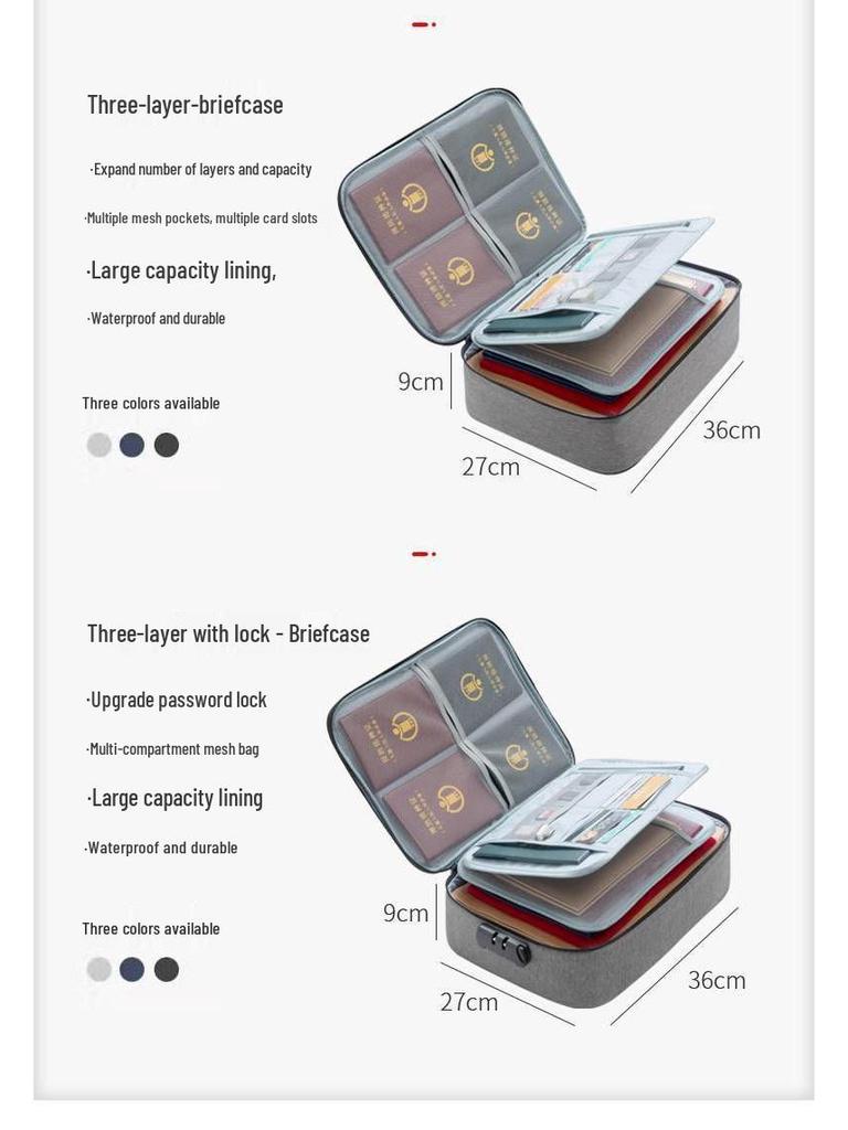 Waterproof Multi-Layer ID & Passport Organizer