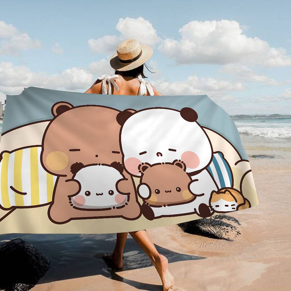 Popular B-BUBU D-DUDU Character Big Microfiber Beach Towels Quick Dry Towel Sand Beach Towels Pool Towel For Travel Swim Pool