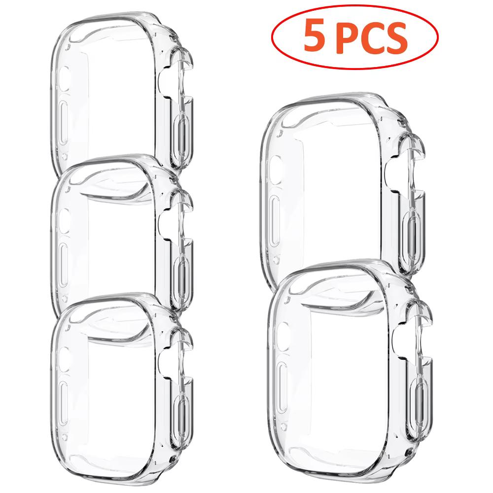 Watch Case for Apple Watch Ultra 2 49MM Series 8 7 SE 6 5 4 3 45MM 41MM 44MM 40MM Transparent Cover Apple Watch Screen Protector