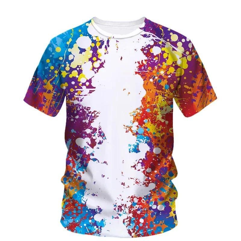 Sommer Halloween Skrekk Blod Kreativ Casual 3D-trykt Personlighet O-hals Kortermet T-skjorte