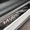 Black Stainless Steel Threshold Protector Strips for Tesla 2025 Highland Model Y  Front & Rear Door Welcome Pedal, Anti-Scratch