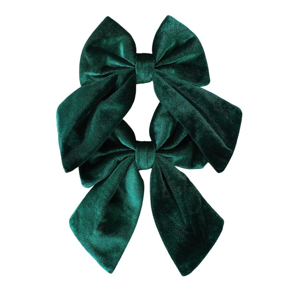 1/2PCS Red Christmas Decorative Bowknot DIY Accessories Big Size Xmas Tree Hanging Bowknot Showwindow Ornament Flannel