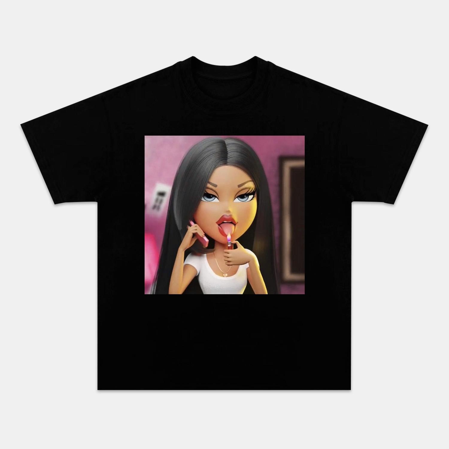 

Doll Y2K Aesthetic Lipstick Call Graphic T-shirt Men s Women Casual Cotton Streetwear Short Sleeve O-neck Tee S разноцветный