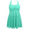 Plus Size Two Pieces Swimsuits Swimwear Women Soild Color Summer Bathing Suits Tankini Beachwear Bikini Swimdress