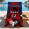 Custom Name Spider-Man Team-Up Stylish Digital Printing Beach Towel Quick‑Drying Absorbent Blanket for Beach Pool Gym Travel