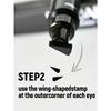 2-In-1 Eyeliner Pencil, Waterproof Sweat-Resistant Long-Lasting Smooth Dual-Ended Triangle Stamp Eyeliner, Black, Suitable For Daily Makeup