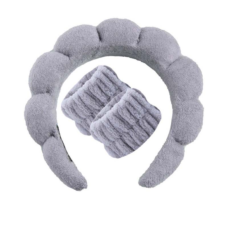 Hairband, Face Washing Wristband Set, Sponge Makeup And Skincare Headband, Fluffy Headband, Anti Slip Headband, Cute Anti Slip Jewelry Gift