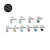 1Piece G23 Titanium Opal CZ Gem Screw Nose Studs Piercing L Shape Nose Nail Pin Stud Fashion Piercing Jewelry 20G