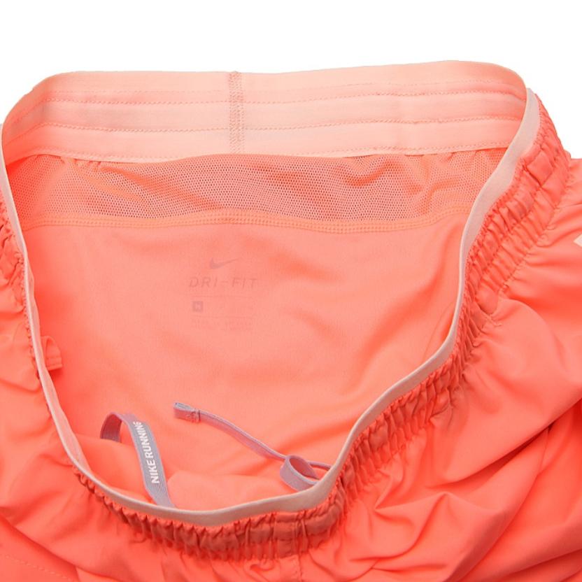 Nike Letter Print Breathable Sports Shorts With Back Zipper Pocket Women Shorts Orange Pink AH6089-827