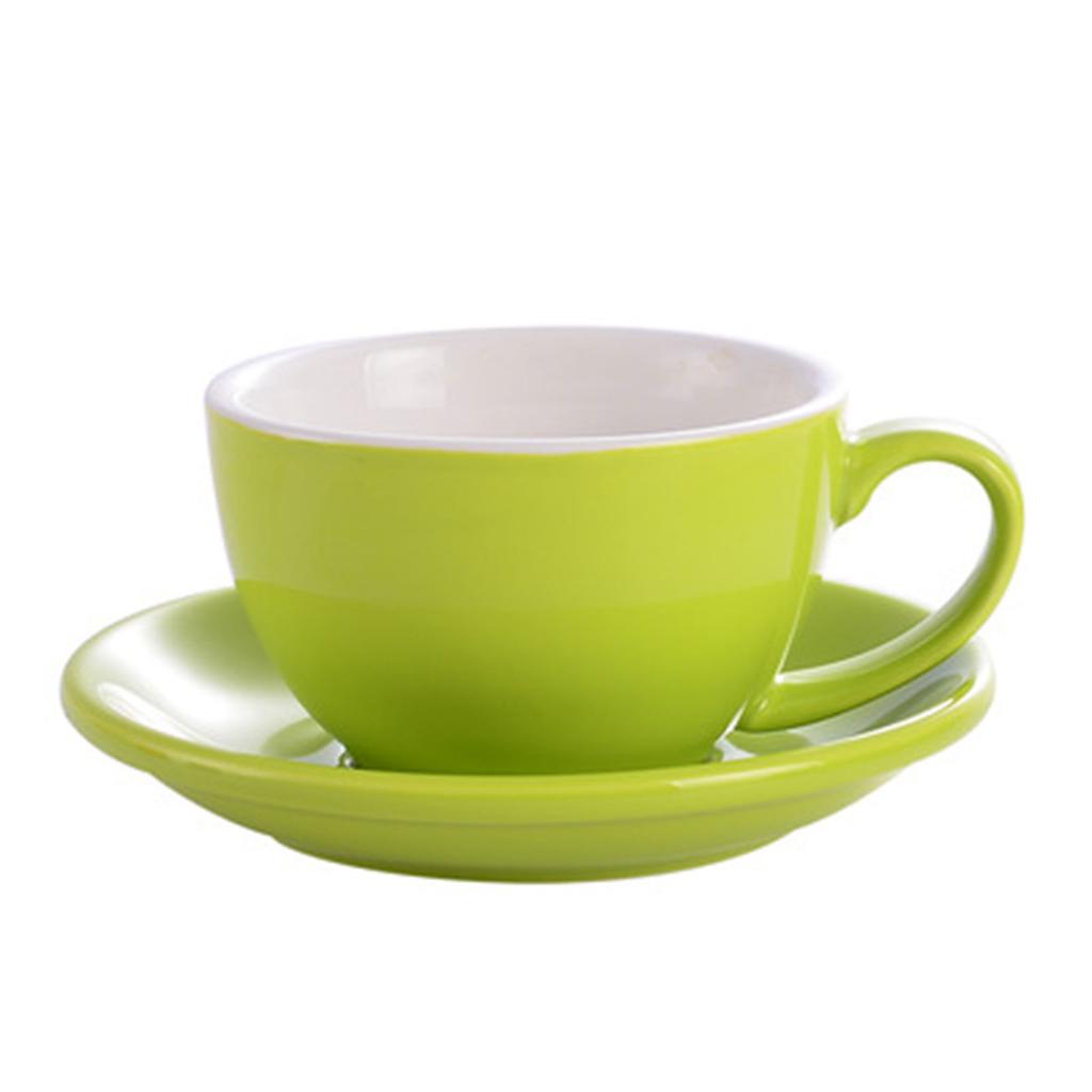 70ml/200ml Cappuccinokopjes met Schoteltjes, Kleuren Keramische Espressokoffiekopjes Set Standaard Competitie Mond Mok voor Café Drinkware