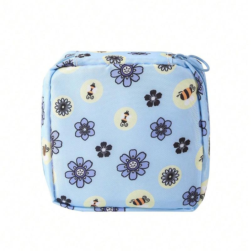 1pc Sanitary Pads Storage Bag Portable Pouch Large Capacity Minimalist Waterproof Fabric For Storing Sanitary Pads Boho Vibes