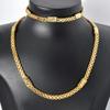 ZEADear Zirkónové Súpravy Dubaj 18K Zlatom Plátovaná Článková Reťaz Hip Hop Štýl Pánsky Choker Náhrdelník a Náramky 2024 Trendy Nový Párty Darček
