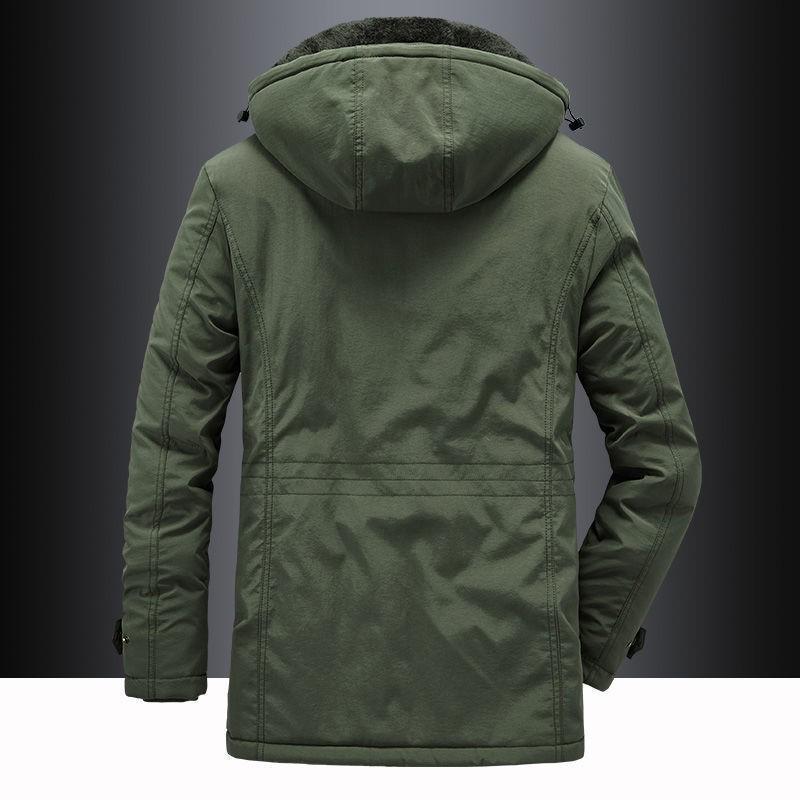 Retro Style Men's Windproof Cotton Jacket - Washed, Fleece Lined, Thickened (2025).