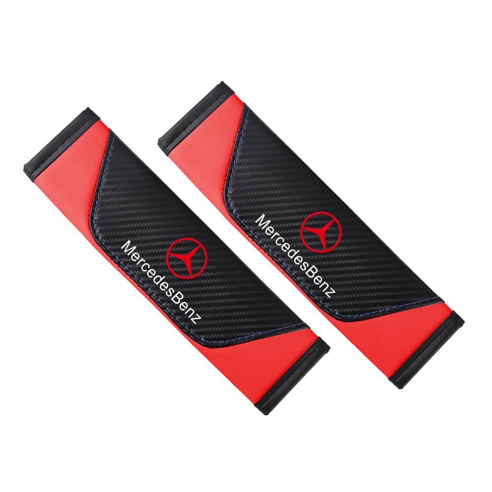 1/2pcs Car Seat Belt Cotton Safety Belt Shoulder Cover Breathable Protection For Mercedes Benz AMG W203 W206 W220 W205 W210 W108