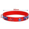 Paquete de 6 Pulsera de Goma Love USA Bandera Estrellada Americana Impresa para Celebrar el Día de la Independencia Pulsera de Silicona