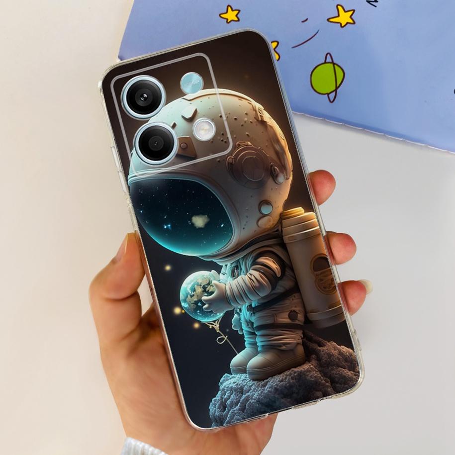For Xiaomi Redmi Note 13 2024 Case Fashion Flower Soft Phone Case For Xiaomi Redmi Note 13 5G Soft Fundas Bumper Note13 4G Coque