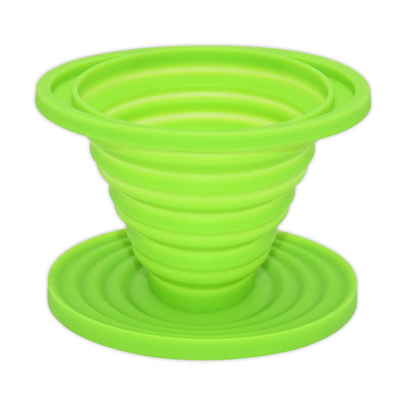 Creative portable home outdoor homemade coffee filter creative silicone foldable coffee funnel cup
