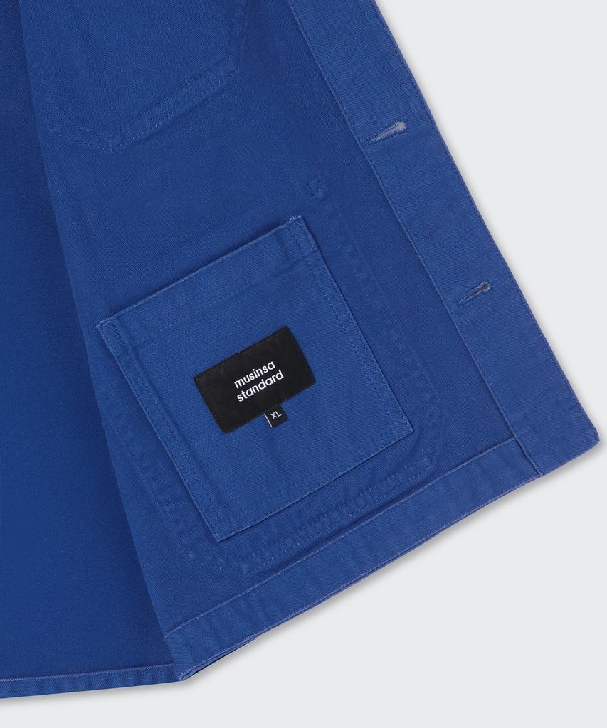 Musinsa Standard Back Satin Short Chore Jacket [French Blue]