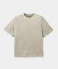 Kueo Damaged Color Dyed Crop T-Shirt (Washed Sand Beige)