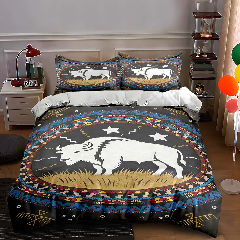 

Buffalo, geometric, colorful. Bedding Duvet cover sets Duvet covers Pillowcases gifts (1 * Duvet Cover 2 * Pillowcases, without duvet insert) 135x200cm