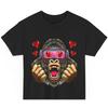 Gorilla mit Herzbrille T-Shirt Unisex Schweres Baumwoll-T-Shirt