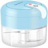 Mini Triturador Elétrico 250ml Portátil Picador de Alimentos Recarregável USB-C para Comida de Bebê Carne Legumes Frutas Camping Viagem Azul