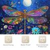 1 X Blue Dragonfly Shower Curtain, Stain Resistant Polyester Woven, Machine Washable, Hook Included, Waterproof Bathroom Decor