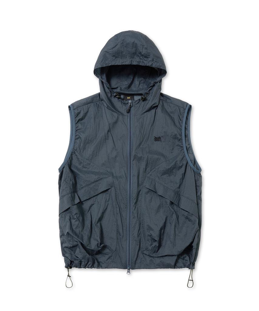 Brownbreath Tag Nylon Hood Vest - Khaki