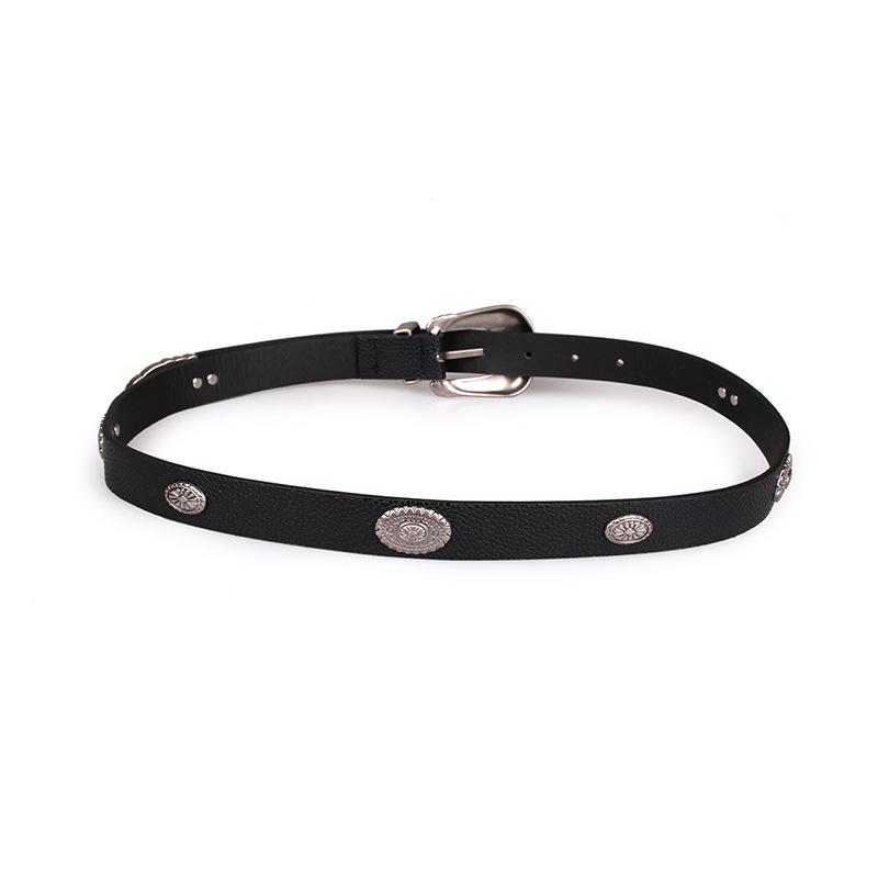 Women's Lychee Pattern Retro Three-piece Set Accessories Belt Fashionable and Versatile and Elegant Women's Belt