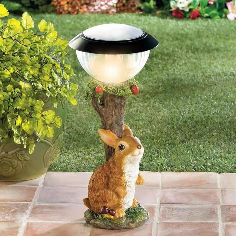 Solar Lamp For Cat And Dog, Dog, Rabbit Creativity, StatueWindow Animal LightDecoration Climbing Decor, Garden, Home Room