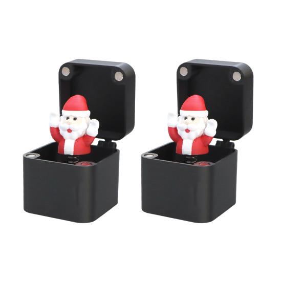 1/2/4Pcs Christmas Middle Finger In A Box Ornament Pop-up Santa Claus Reindeer Snowman Box Desktop Decoration Tricky Props Gag Prank Gift