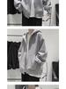 Men's Hong Kong Style Cardigan Hoodie - Loose Fit, Plus Size, Casual Spring/Autumn Jacket.