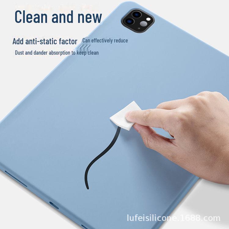 Liquid Silicone Protective Case for iPad 10 with Pen Slot, Soft Cover for Air 4/5 & 10.9 inch, 12.9 inch Model