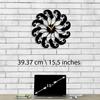 Stylish Watch Wall Clock with Numbers/Large Size Clock & Wall Ornament/Metal Outdoor Wall Clock for Bedroom, Office -Black