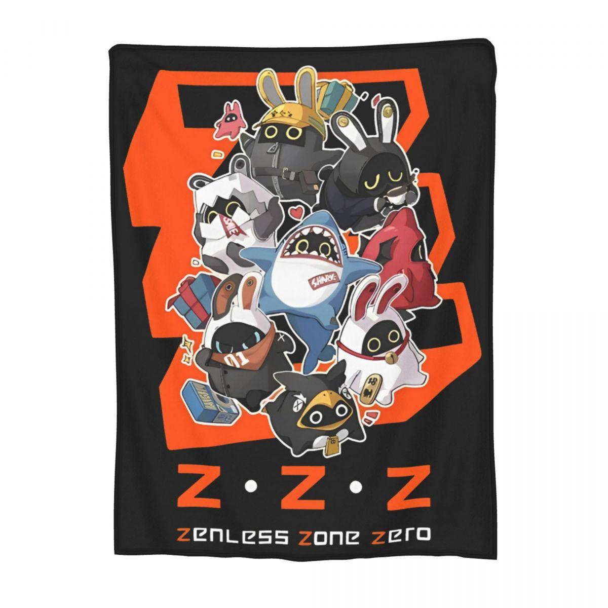 

Zenless Zone Zero Bangboo Orange Blanket Fleece Winter Breathable Lightweight Throw Blanket for Bed Couch Bedding Throws 75x90cm