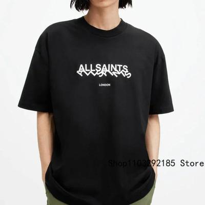 Summer Fashion New Short Sleeved T-shirt Street Simple Creative Chest Letter Printed Top for Men and Women Halloween T-shirt