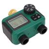 2 Outlet Sprinkler Timer Brass Inlet NH34 Thread IPX5 Water Proof LCD Display Hose Timer