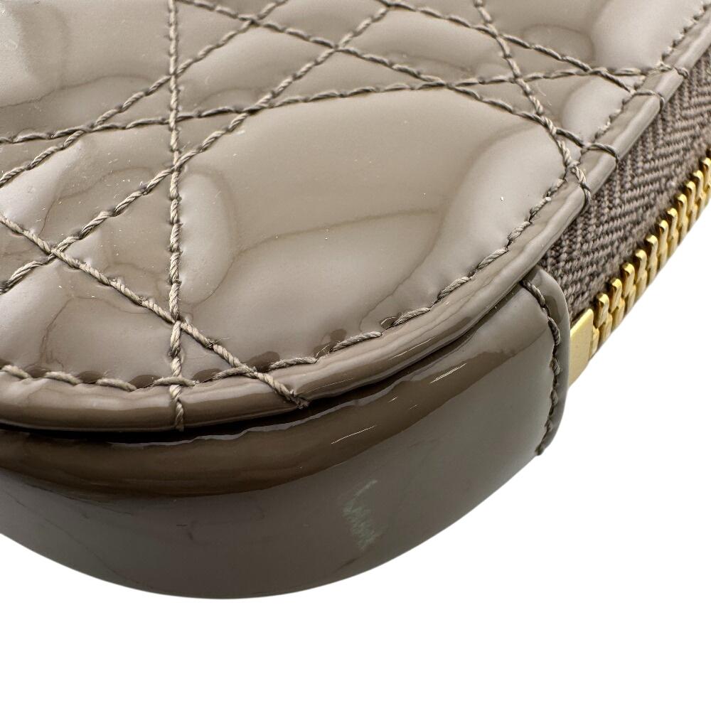Dior Phone holder Lady Dior Canage Patent leather Lady Dior Call'in Dior Pouch beige Patent leather Used