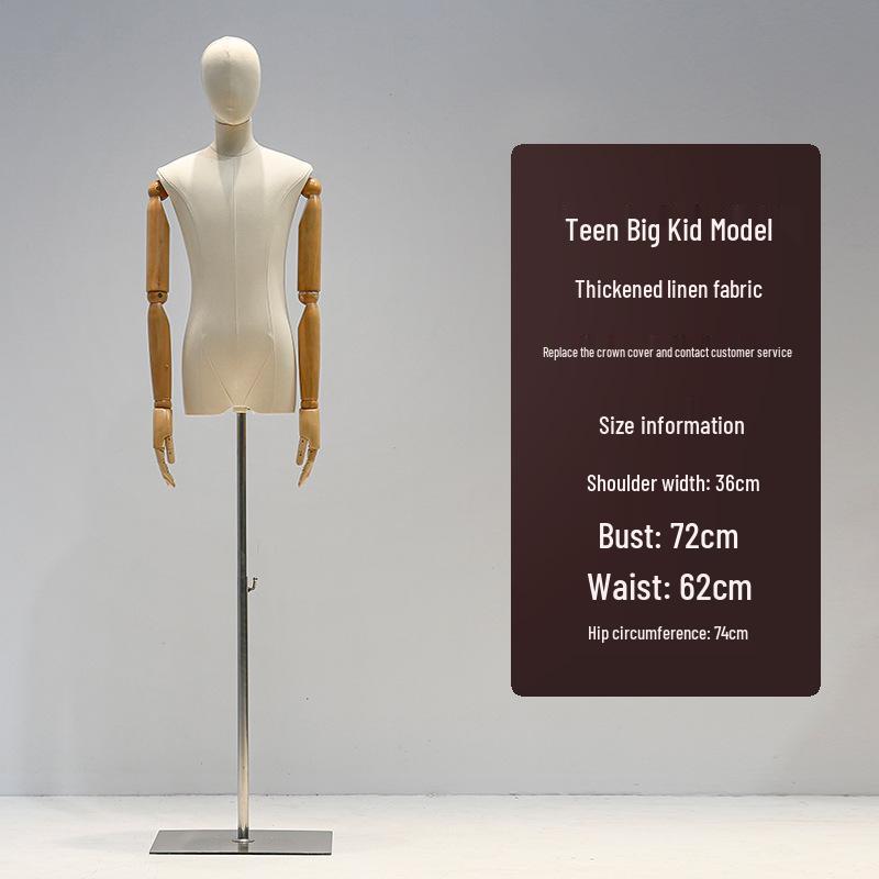 Big Kids' Clothing Store Teen Half-Body Mannequin - Male/Female Display Stand