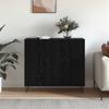 Sideboard Black Oak Look 90 X 32.5 X 80 Cm Engineered Wood