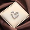 1PC Fake Pearl Couple Elegant and Precise Brooch Heart Brooch Heart-Connected  Jewelry
