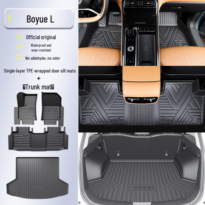 Compatible TPE Floor Mats for 2025 Geely Boyue L - Complete Interior Set