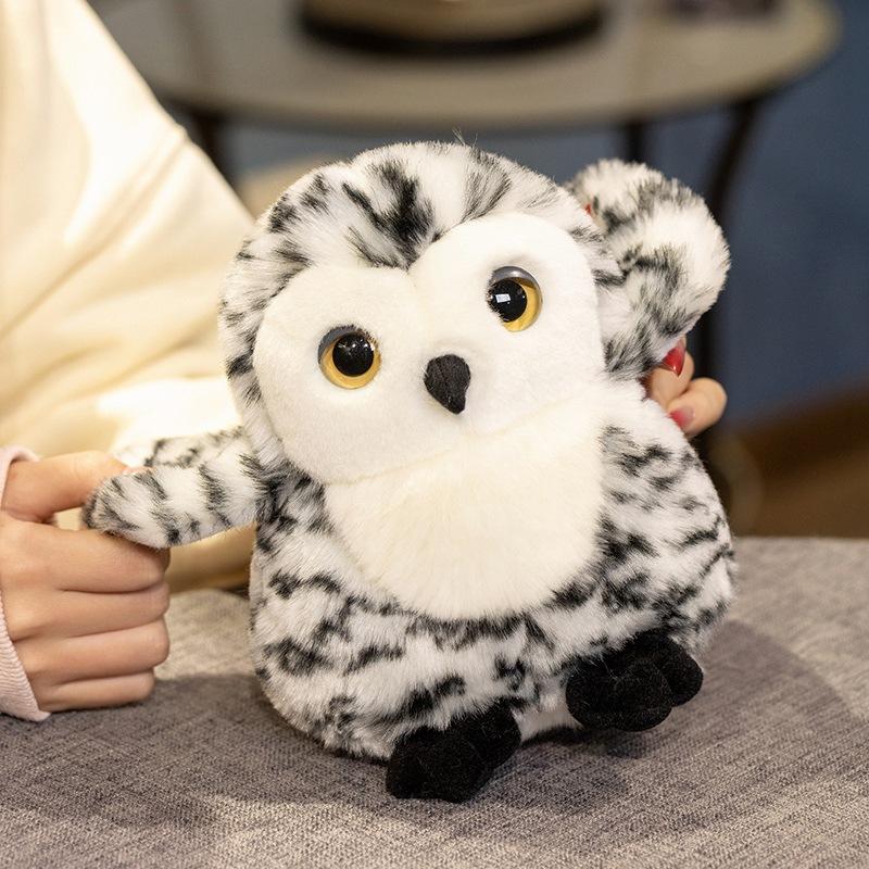 18cm Schneeeule Plüschtier Spielzeug Cosplay Plüschtier Weiche ausgestopfte Eule Spielzeug Weiße Eule Niedliche Vögel Ausgestopft Anime Heimdeko Kindergeschenke