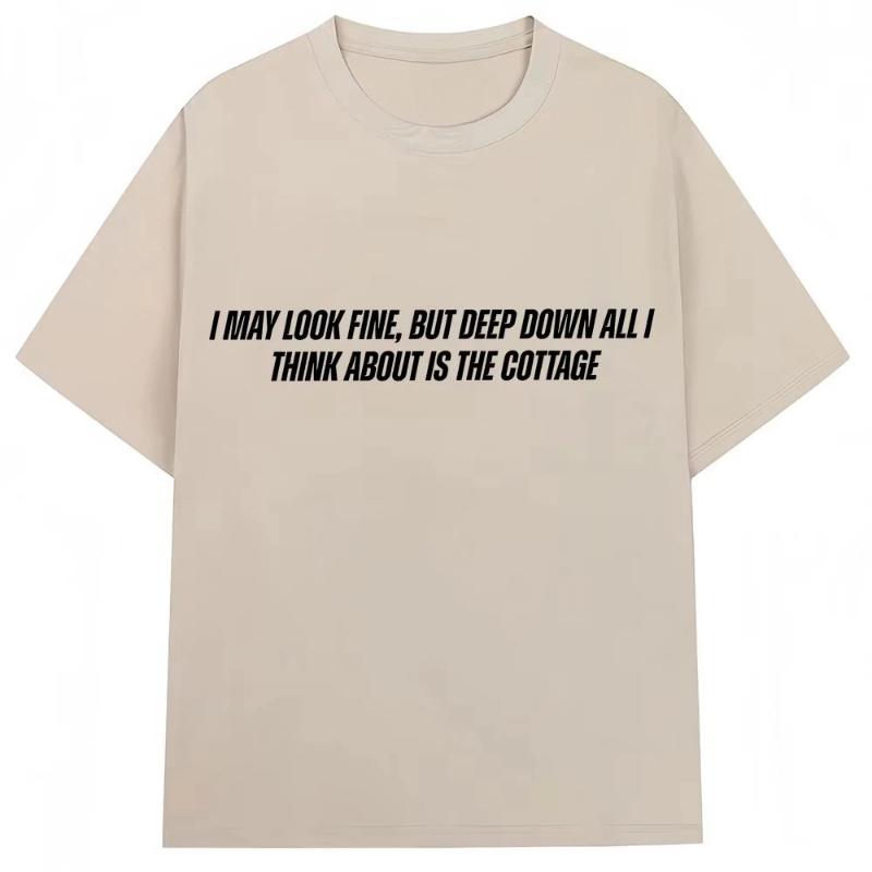 Heated Rivalry T Shirt I May Look Fine But Deep Down All I Thank about Is The Cottage Tshirt Unisex Women Pure Cotton Tee Shirts
