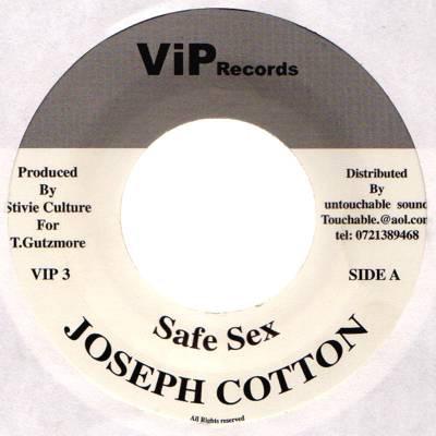 7inch Record JOSEPH COTTON  Safe Sex  VIP3 ViP Records 2002 Germany Reggae Ska  Dub Used
