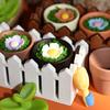 10Pcs Miniature Flower Resin Pots Clay Planter Terracotta Dollhouse Accessories Fairy Garden Pots Mini Flower Pots Planters